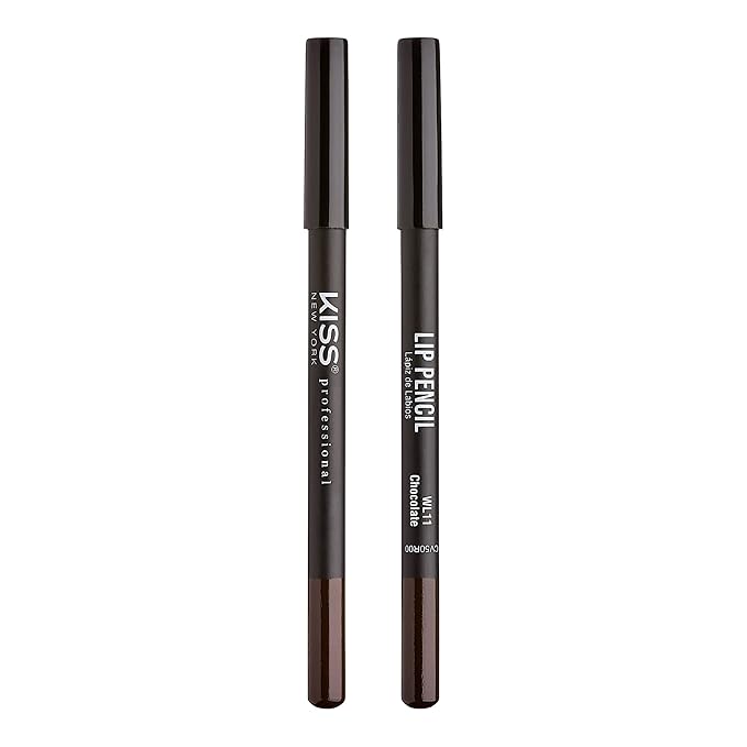 Professional Slim Lip Pencil, Creamy Soft Lip Liner, Smooth Long-Lasting Rich Lip Color, Natural Lip Makeup, Water-Resistant Lip Crayon (Chocolate)