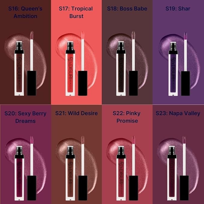 Pack of 3 Shimmer Lip Gloss for Girls & Women - Lip Glosses 2.1 FL Oz Total (0.7 FL Oz Each) - High Shine Lip Gloss - Cruelty Free - (Clear Diamonds, Pink Candy, Berry Kiss)