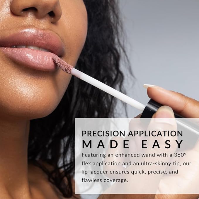 Flori Roberts Luscious Lip Lacquer, Vibrant Lip Gloss Makeup for Women of Color or Deeper Skin Tones, Non-Sticky, Long Wear High Shine Finish