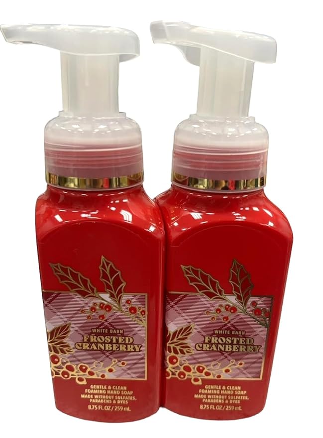 Bath & Body Works Gentle Foaming Hand Soap - Frosted Cranberry (2 Pack)