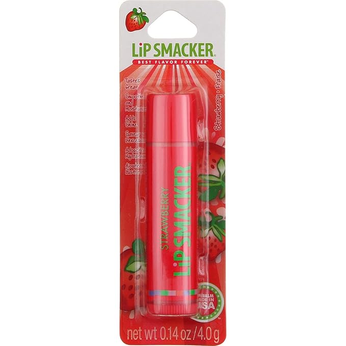 Lip Smacker Strawberry Lip Balm, 0.14 oz (Pack oz