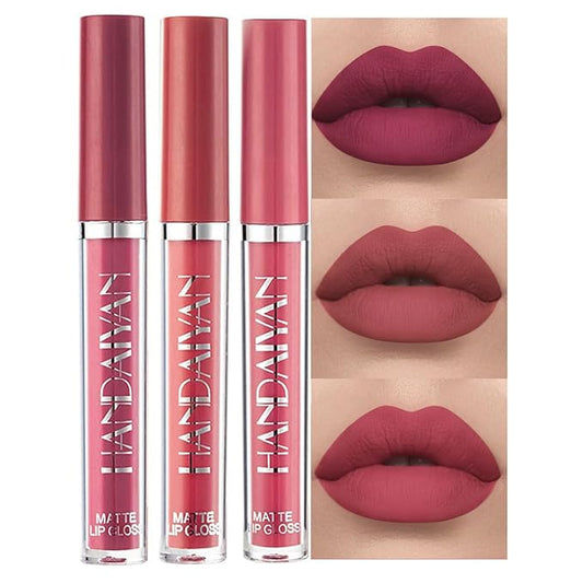 BestLand 3Pcs Matte Liquid Lipstick Set for Women - 24H Transfer-Proof, Moisturizing & Non-Sticky Lip Gloss I Bold Berry, Warm Rose, Muted Pink I Vegan + Cruelty-Free for Daily & Party