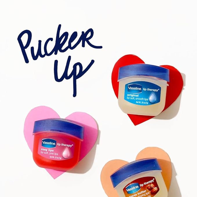 Vaseline Lip Therapy Cocoa Butter 4-Pack – Mini Lip Balms for Soft, Glowing Lips, 0.25 Oz Ea