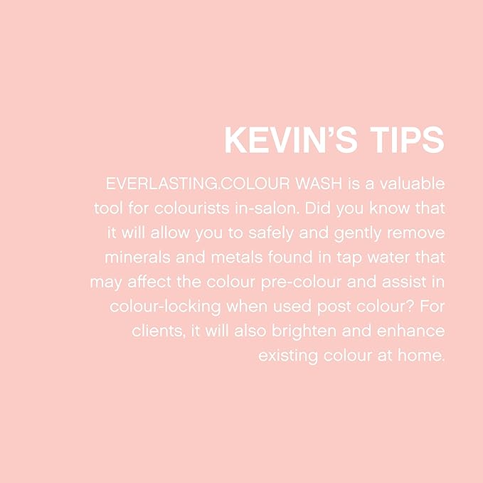 KEVIN.MURPHY EVERLASTING.COLOUR WASH - Hair Colour Shampoo - Colour Protect Hair Care - pH Balanced Shampoo - Sulphate Free - 250 mL / 8.4 fl oz