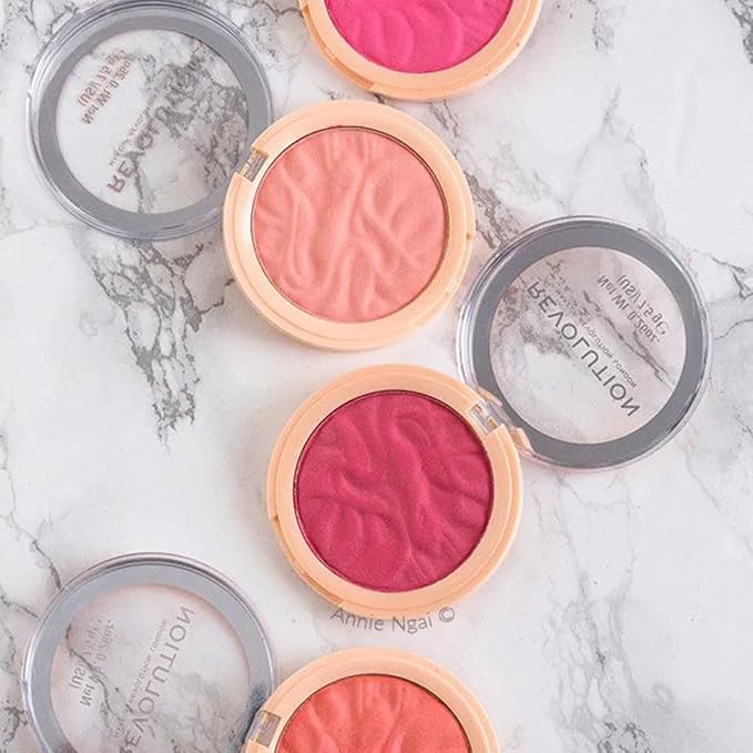 Revolution Beauty, Blusher Reloaded, Pressed Powder Face Blusher, Highly Pigmented & Long Lasting Formula, Sweet Pea, 0.26 Oz.