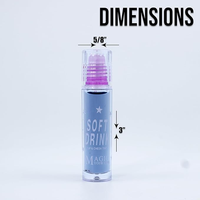 91 Bundle Magical Mood Color Changing Lip Tint Set of 6 Roll On Lipgloss Dewy Finish, Non-Sticky Finish, Water Tint Moisturizing Weightless Lip Care Makeup For Kids, Teens & Women