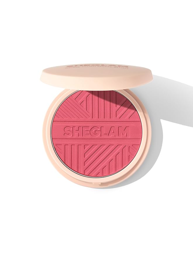 SHEGLAM Divine Flush Matte Blush Powder - Highly Pigmented, Non-Fading, Long Lasting Glowing Lightweight Natural Face Makeup