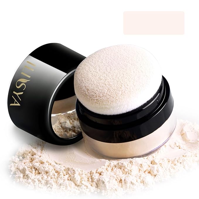 Setting Powder Lightweight Loose Powder Finishing Powder Long-Lasting Ivory)-3 Boxes