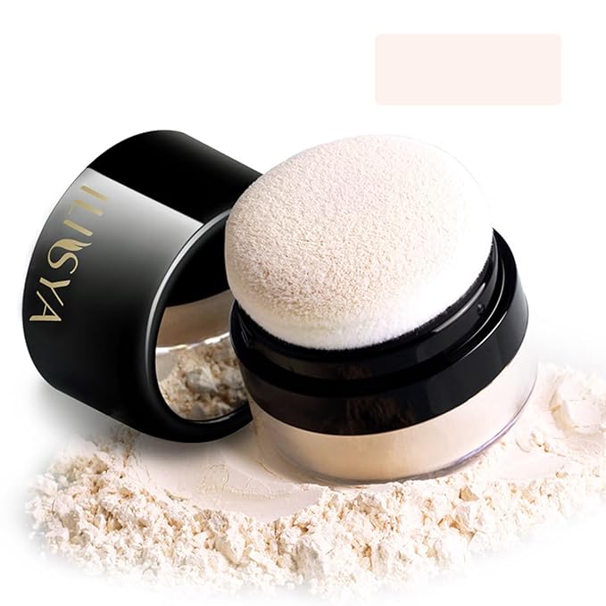 Setting Powder Lightweight Loose Powder Finishing Powder Long-Lasting Ivory)-2 Boxes
