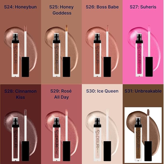 Pack of 3 Shimmer Lip Gloss for Girls & Women – Non-Sticky Lip Glosses 2.1 FL Oz Total (0.7 FL Oz Each) - High Shine Lip Gloss - Cruelty Free - (Cold Crush Collection)