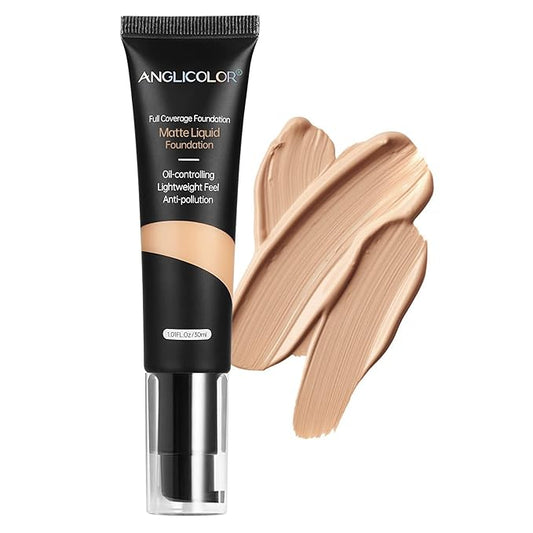 Matte Oil Control Concealer Foundation Flawless Soft Long Buff Beige)