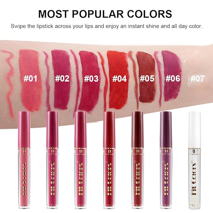 6 Colors Liquid Lipstick + Lip Liner Pen