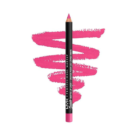 NYX PROFESSIONAL MAKEUP Suede Matte Lip Liner, Vegan Formula - Pink Lust (Hot Pink)