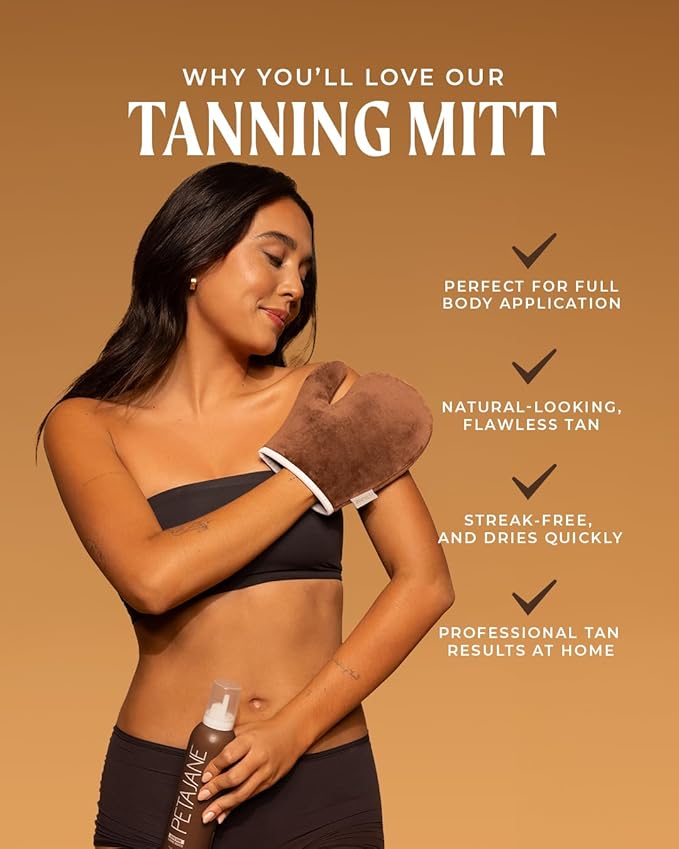 Sunless Tan Applicator Mitt - Streak-Free Self Tanning Glove for Home Use, Ensures Even Application, Reusable & Washable, for All Self Tanner Lotions, Mousses & Creams - 1 Pack