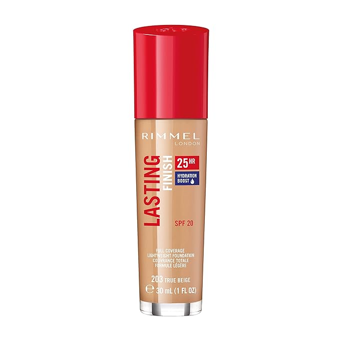 Rimmel London Lasting Finish 25HR - 203 True Coverage, Waterproof, 1oz