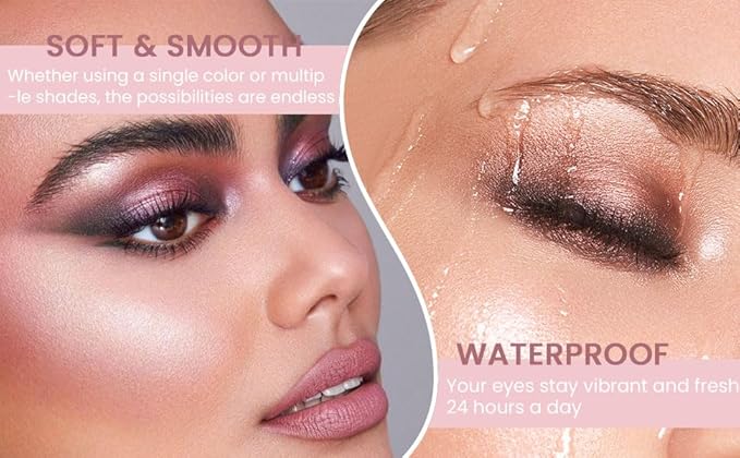 30 Colors Nude Champagne Gold Matte Shimmer Eyeshadow