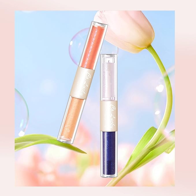 KWOLYKIM 2 In 1 Double Mirror And Matte Lip Gloss, Hydrating Lip Gloss with Essential oil, Liquid Shine Glossy Lip Tint, Hydrated & Fuller-looking Lips, Long-Lasting Sweet Lip Glaze