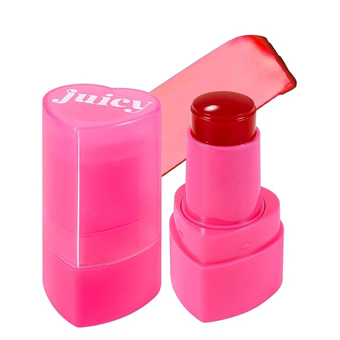 Water Jelly Tint Blush, 3-In-1 Multi-Use Blush Cream Blush Stick for Eyes, Cheeks & Lips, Hydrating & Bouncy Jelly Texture, Blends Perfect for Skin Portable Multipurpose Long Lasting Waterproof(01, s)