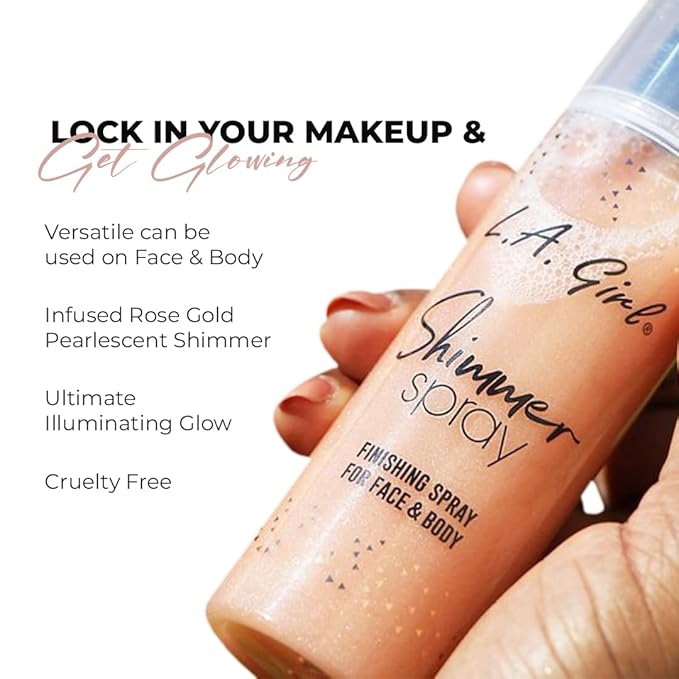 L.A. Girl Shimmer Spray Rose Gold, 2.7 Fl Oz (Pack of 3)