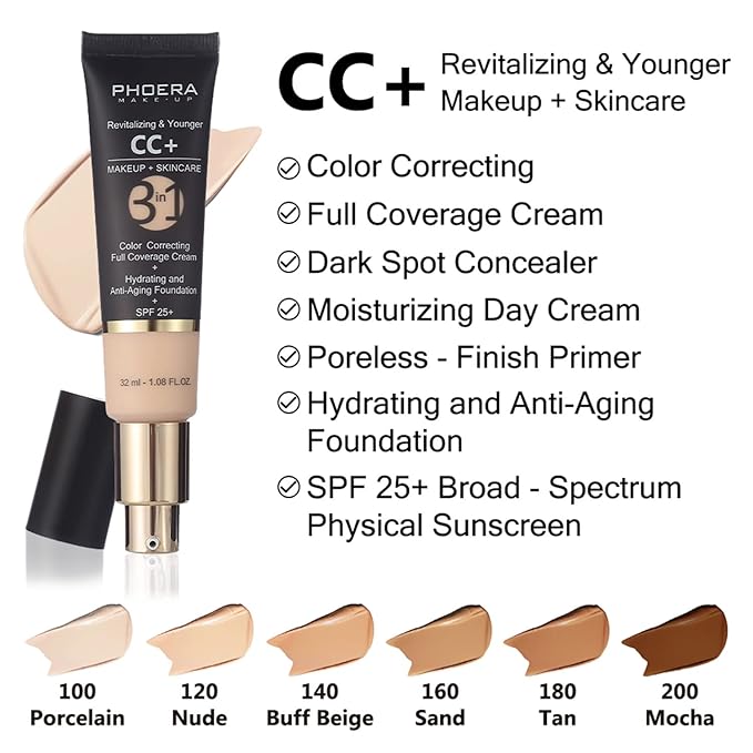MAEPEOR Full Coverage Foundation 6 Colors Mattle Oil-Control (180 Tan)