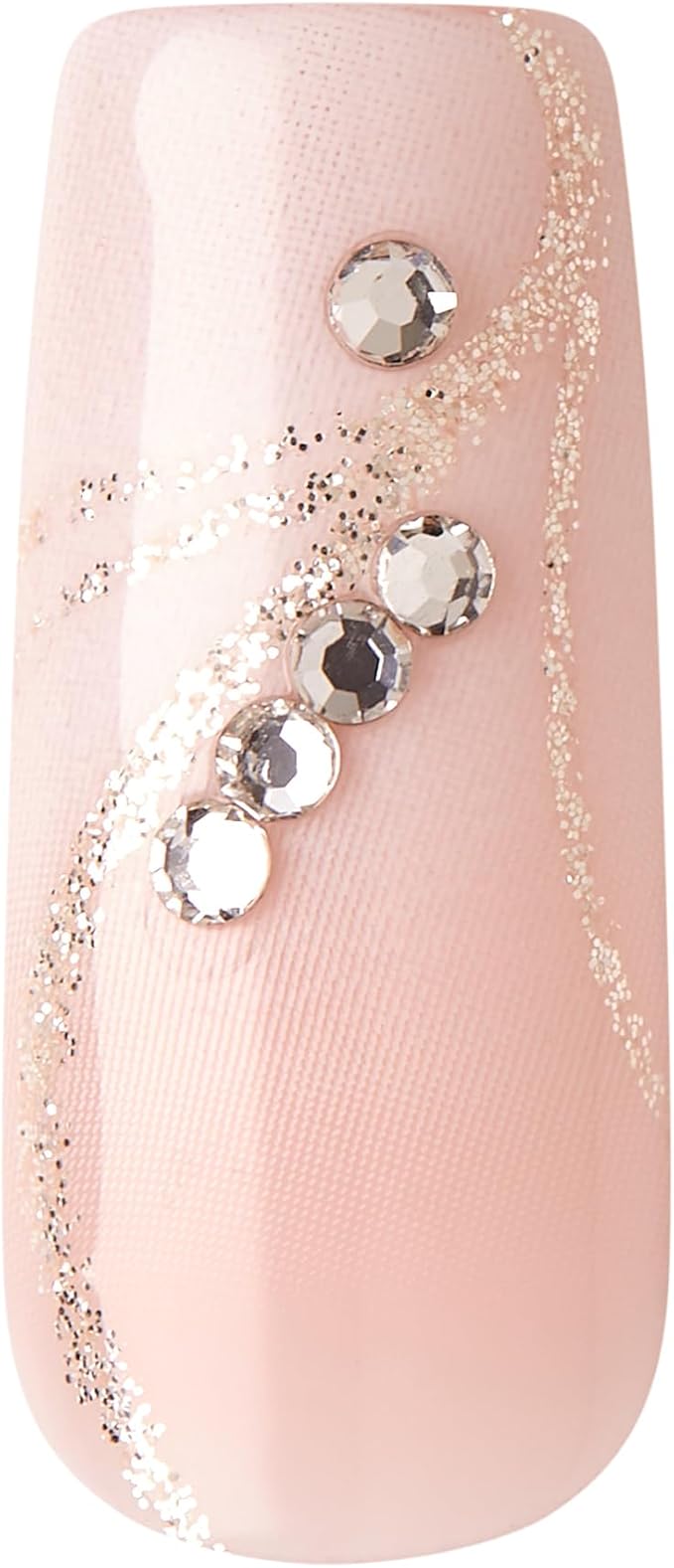 KISS Classy Premium Press On Nails, 'Stunning!', French, Long Length, Square Shape, Includes 30 Fake Nails, 2g Pink Gel Nail Glue, 1 Manicure Stick, 1 Mini File (Pack of 2)