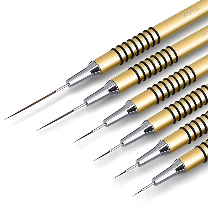 Nail art liner brushes, 6pcs
