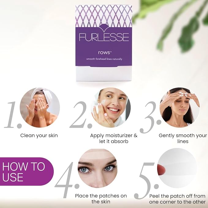 Furlesse Rows Wrinkle Patches, Overnight Forehead Anti-Aging