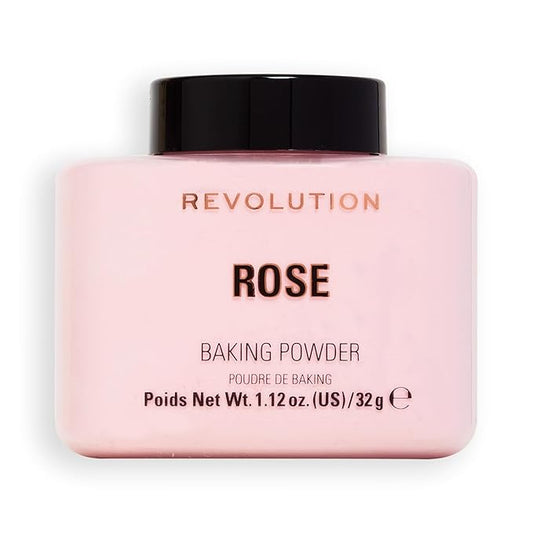 Revolution Beauty, Loose Baking Powder, Makeup Setting Powder, Shine, Rose, 1.13 Oz
