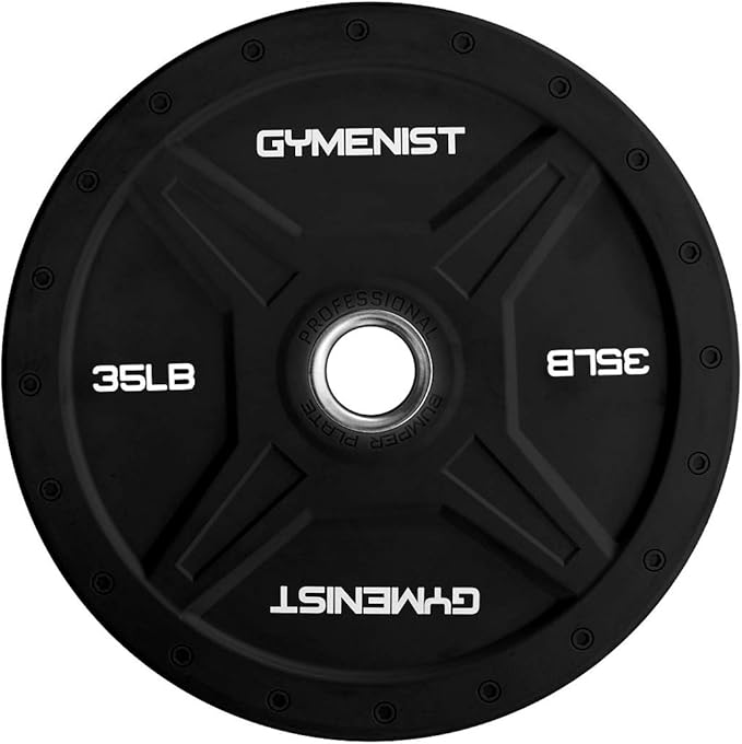 GYMENIST Bumper Plates is Made for 2 Inch 10 LB 55 LB