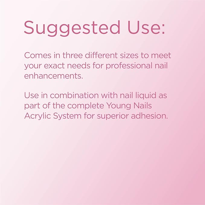 Young Nails Acrylic Cover Powder - Self-Leveling Acrylic Nail Powder, Clear Nude Pink White Acrylic Powder for Nail Extenstion, Professional Grade, Superior Adhesion, Color - Blush, 45g