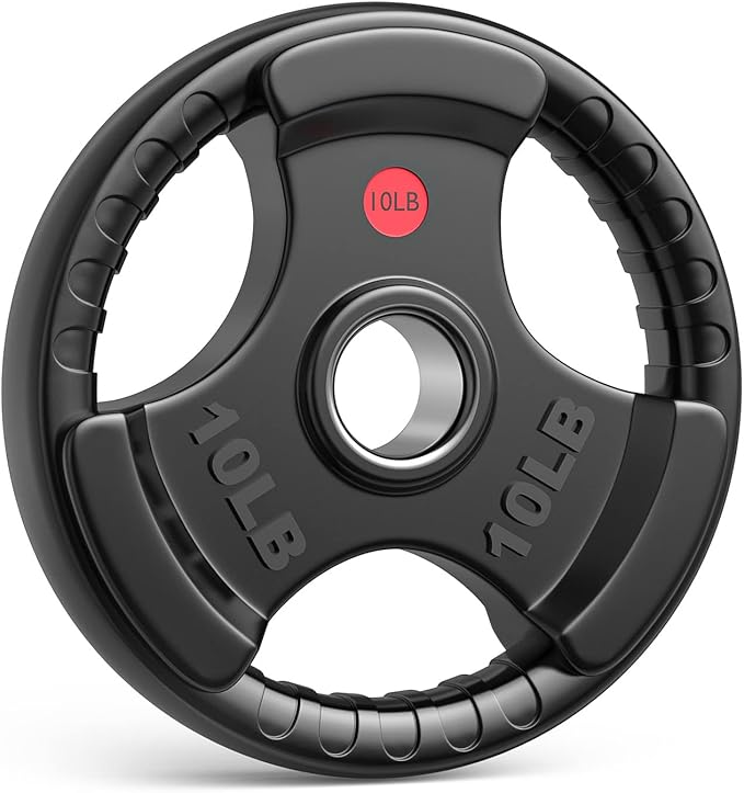 GIKPAL Bumper Plates 2-inch Rubber 10lbs-55lbs