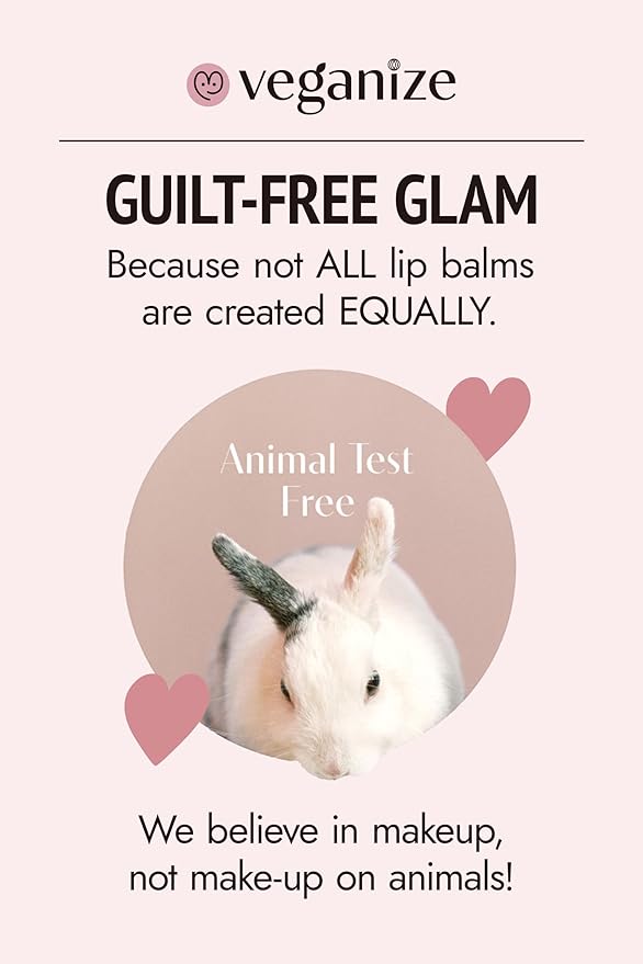 self beauty Veganize Collagen Lip Glass Balm - Hydrating Lip w/Hyaluronic Acid - Vegan Korean Lip Balm Moisturizing Lip Care – Lip Gloss Repair for Dry Cracked Lips 0.06 oz (#1 Camellia Red)