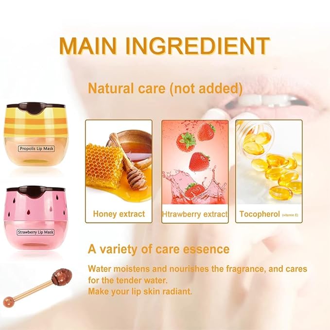 4 PCS Bee Lip Mask Balm Lines