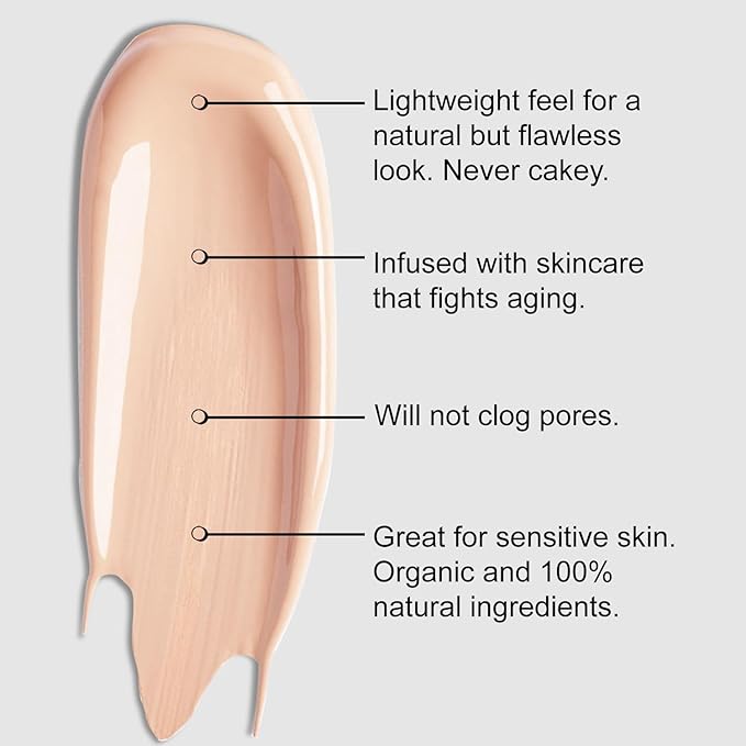 Organic Aloe-Based LUX Liquid Foundation, Natural Vegan Gluten-Free