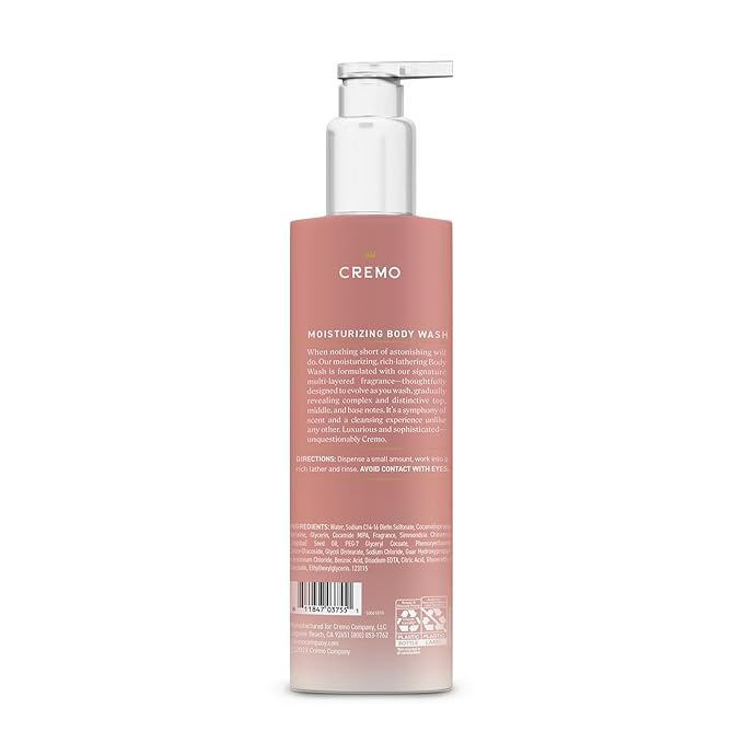Cremo Wild Iris Musk Skin Moisturizing Body Wash for Women, Notes of Citrus Sorbet, Wild Iris, and Fluffy Musk, 16 Fl Oz