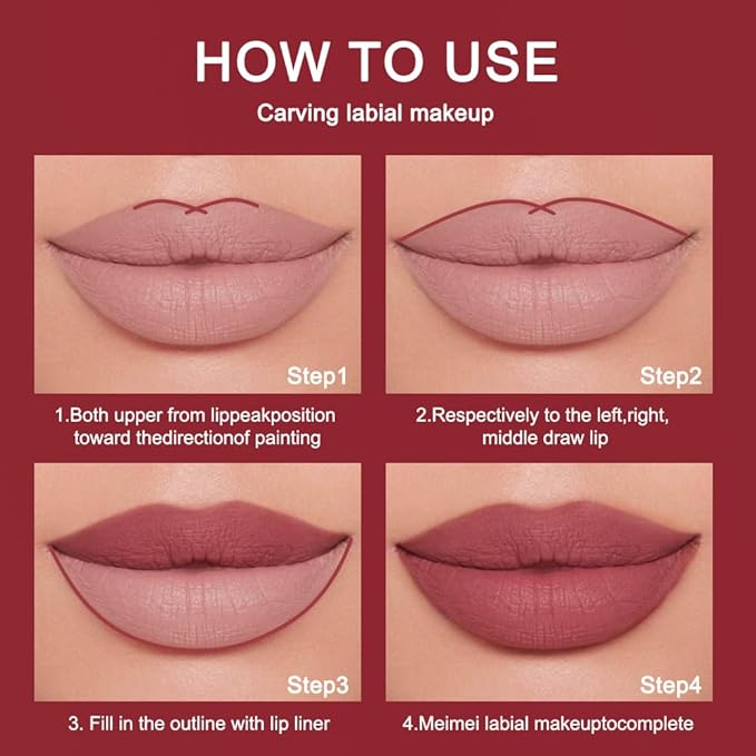 12 Pcs Natural Nude Brown Beige Colors Lip Liner Lipstick Pencils Set for Daily Makeup,Easy to Apply & Remove,Waterproof (set08)