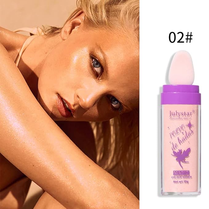 AKARY Shimmer Highlighter Powder, Fairy Polvo De Hadas