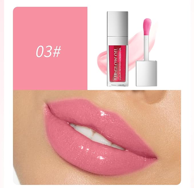 Ultimate Luxe Lip Oil Hydrating Fruit-Flavored Oils with Soft Brush for Moisturized, Full, and Radiant Lips (#03, SINGLE)
