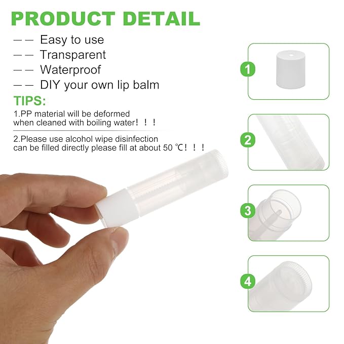 Lip Balm Tubes with Filling Tray