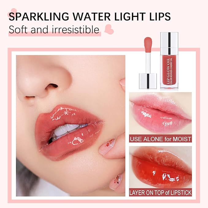 Hydrating Lip Glow Oil, Plumping Watery