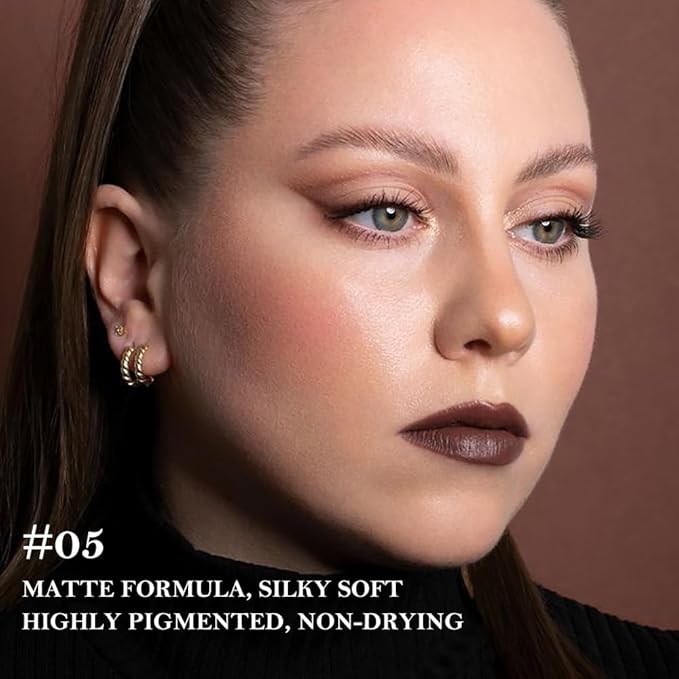 3Pcs Gradient Matte Lipstick Crayon Lip Liner pencil, Flawless Contour Gradual Ombre Effect lip Pencil, Lipstick for Women Long Lasting Waterproof Smudge Proof Lipstick Pencil 01#+05#+08#