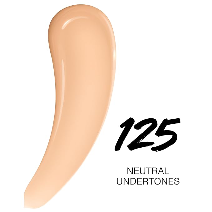 Maybelline Super Stay Lumi-Matte Foundation, Lightweight and Buildable Full Coverage Foundation Makeup For Up To 30HR Wear, 125, 1 Count