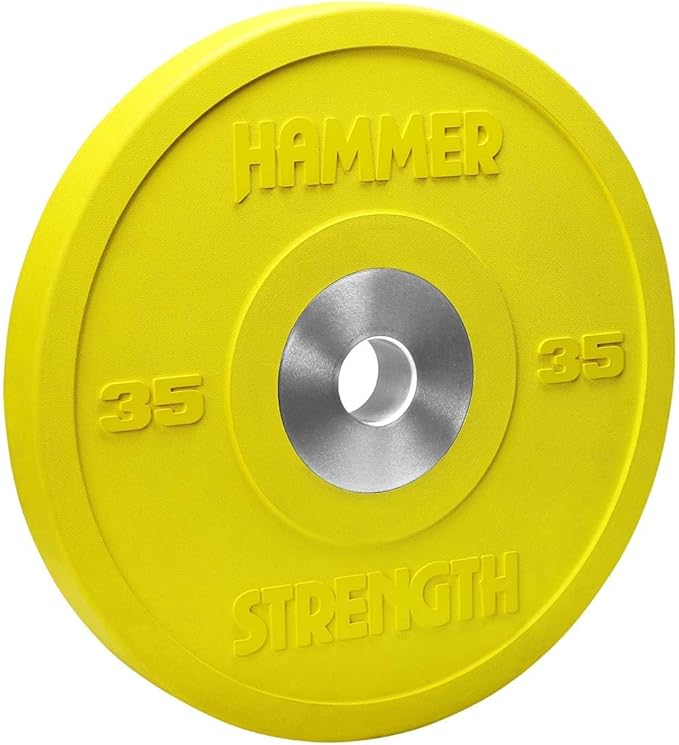 Hammer Strength 35Lb Yellow Premium Rubber Bumper Plate
