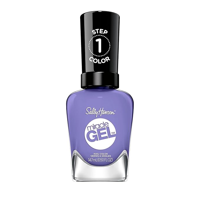 Sally Hansen Miracle Gel™, Knowledge is Flower, Long Lasting, Gel-Like Formula, No UV Lamp Needed, Purple Nail Polish