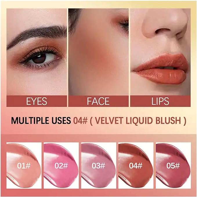 Liquid Blush Makeup, Soft Cream Liquid Blush Makeup Cosmetics (04#)