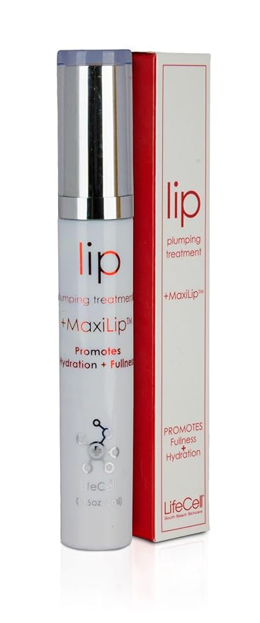 LifeCell Lip Plumping Treatment – Glossy Balm with MaxiLip Peptides for Fuller, Smoother Lips – Hydrating, Non-Irritating, Fragrance-Free Lip Care for All Skin Types