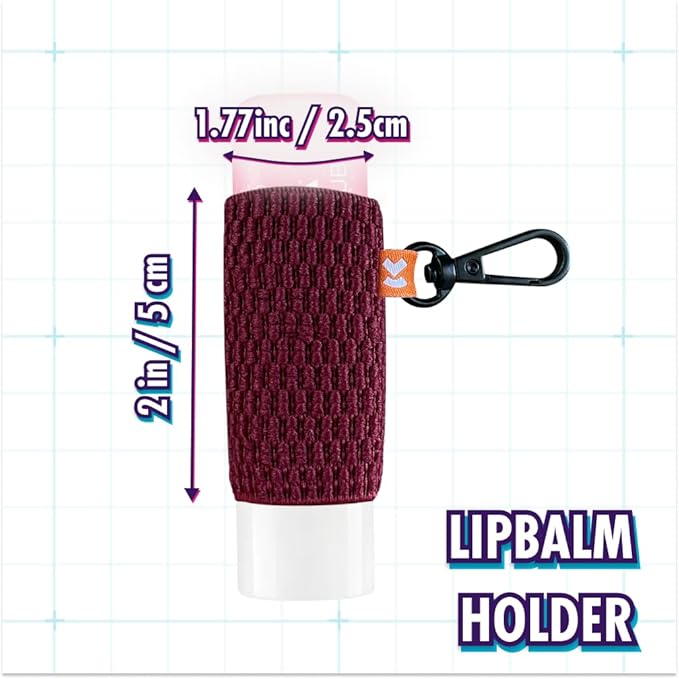 LipBalm Holder with Keychain, Lipstick Holder