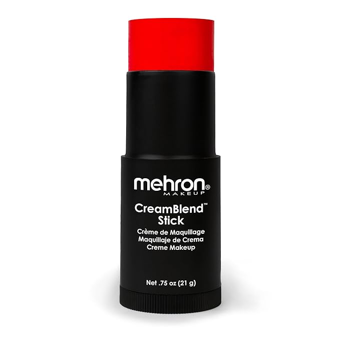 Mehron Makeup CreamBlend Stick | Face Paint, Body Bright Red) 75 oz