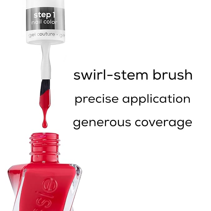 essie gel couture, Long-Lasting Nail Polish, 8-free Vegan, Fashion Freedom, Red, Put In The Patchwork, 0.46 fl oz