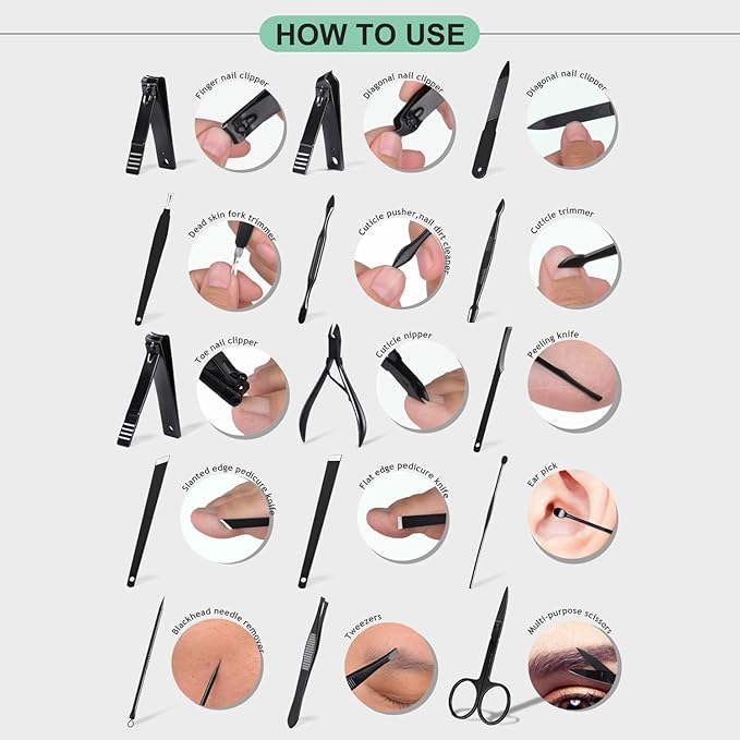 Professional Manicure Set 15 pcs,Stainless